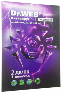 Антивирус Dr. Web PRO, 12 мес., 2 ПК, продление