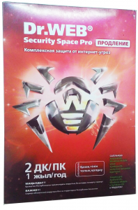 Антивирус Dr. Web Security Space PRO, 12 мес., 2 ПК, продление