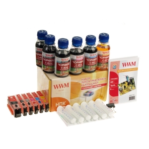 Перезаправляемые картриджи WWM для Canon Pixma MG6340/7140 c чипами (RC.CLI-451/6)