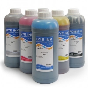 Чернила водные HP DesignJet T610, T620, T770, T1100, T1120, T1200 комплект 6x1000 мл. (DCTec HP72)