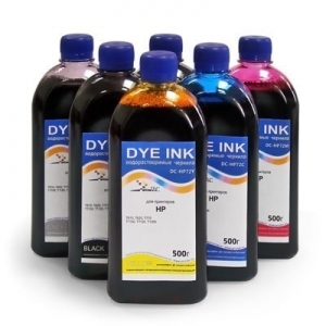 Чернила водные HP DesignJet T610, T620, T770, T1100, T1120, T1200 комплект 6x500 мл. (DCTec HP72)