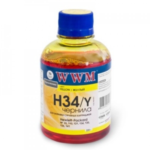 WWM–H34Y/200 водные чернила для принтеров Hewlett Packard (Yellow, 200 г)