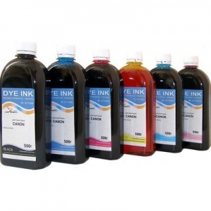 DCTec DC6-W7200/500 набор водных чернил (6x500мл) для принтеров Canon W6200, W6400, W7200, W7250, W8200, W8400, W2200