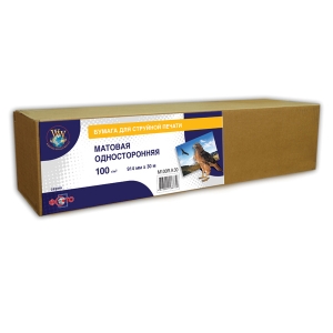 Матовая фотобумага односторонняя 100г/кв.м., рулон 914 мм х 30 м (M100R.9.30)