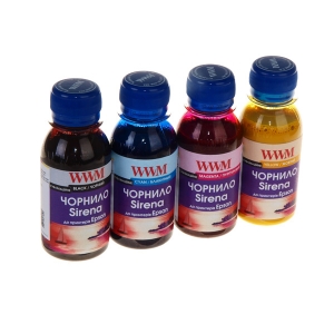 Комплект чернил WWM SIRENA для Epson сублимационные (4шт х 100г) Yellow, Magenta, Cyan, Black (ES01SET-4)