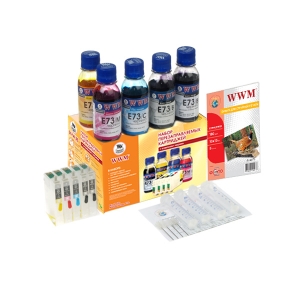 Набор перезаправляемых картриджей WWM для Epson Stylus T30/TX510FN (RC.T073H) с АО чипами