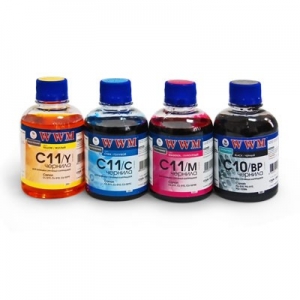 Чернила Canon PG-510/PG-512/PGI-520BK/CL-511/CL-513/CLI-521 IP3600, IP4600, MP250, MX320 и др. комплект 4x200 мл. (WWM C10BP/C11)