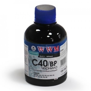 WWM C40BP/200 пигментные чернила Black Pigment (200 мл)